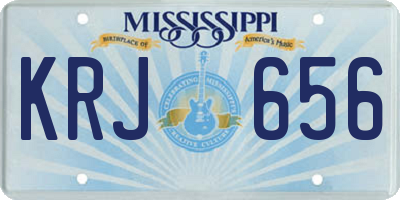 MS license plate KRJ656