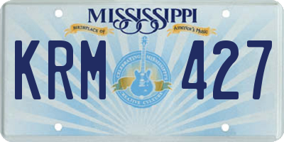 MS license plate KRM427
