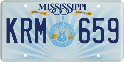 MS license plate KRM659