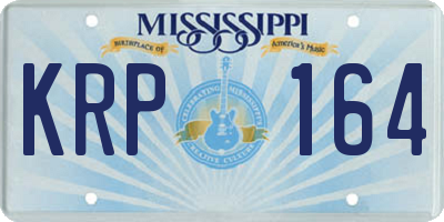 MS license plate KRP164