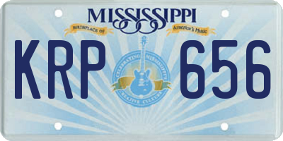 MS license plate KRP656
