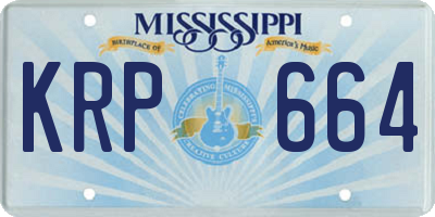 MS license plate KRP664