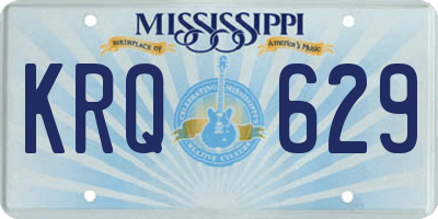 MS license plate KRQ629