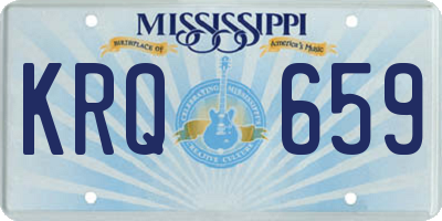 MS license plate KRQ659