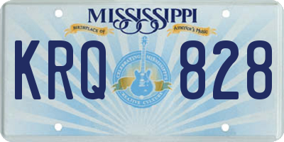 MS license plate KRQ828