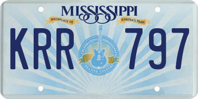 MS license plate KRR797