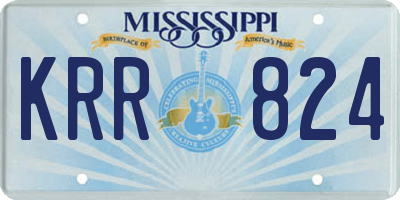 MS license plate KRR824