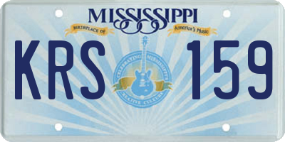 MS license plate KRS159