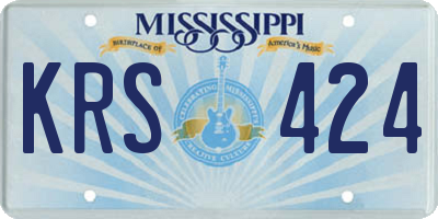 MS license plate KRS424