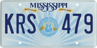 MS license plate KRS479