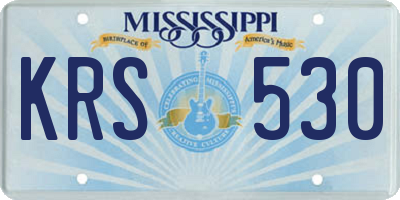 MS license plate KRS530