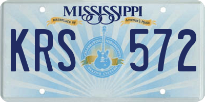 MS license plate KRS572
