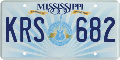 MS license plate KRS682