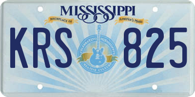 MS license plate KRS825