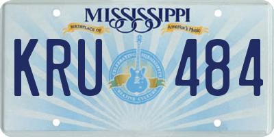 MS license plate KRU484