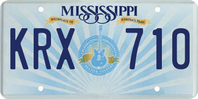 MS license plate KRX710