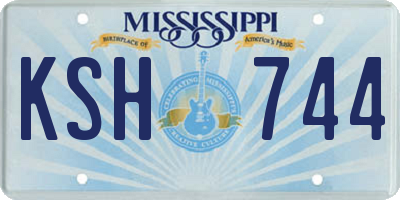 MS license plate KSH744