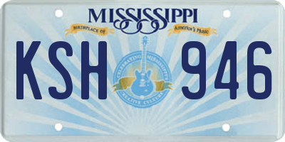 MS license plate KSH946