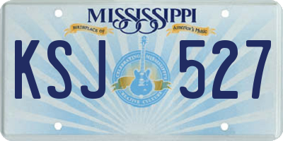 MS license plate KSJ527