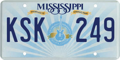MS license plate KSK249