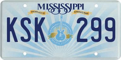 MS license plate KSK299