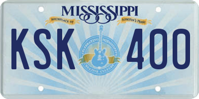 MS license plate KSK400