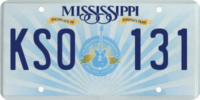 MS license plate KSO131