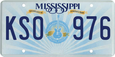MS license plate KSO976