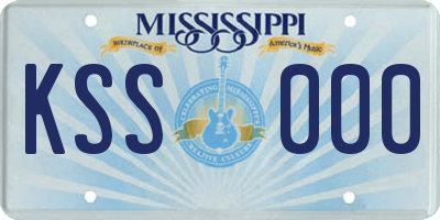 MS license plate KSS000