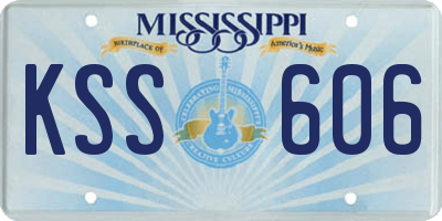 MS license plate KSS606
