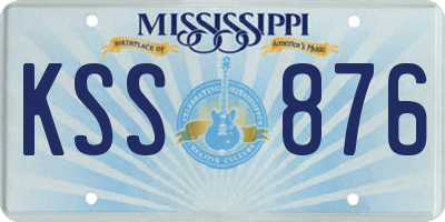 MS license plate KSS876
