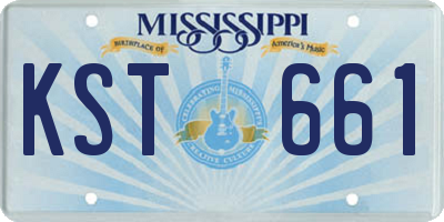 MS license plate KST661