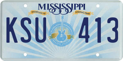 MS license plate KSU413