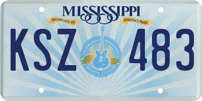 MS license plate KSZ483