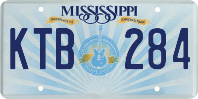 MS license plate KTB284