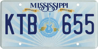 MS license plate KTB655