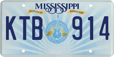 MS license plate KTB914