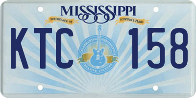 MS license plate KTC158
