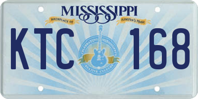 MS license plate KTC168
