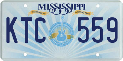 MS license plate KTC559