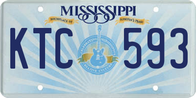 MS license plate KTC593