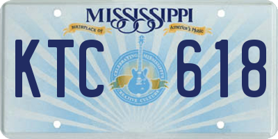 MS license plate KTC618