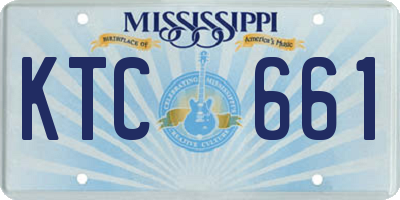 MS license plate KTC661