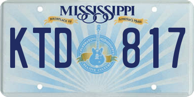 MS license plate KTD817