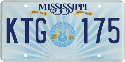 MS license plate KTG175