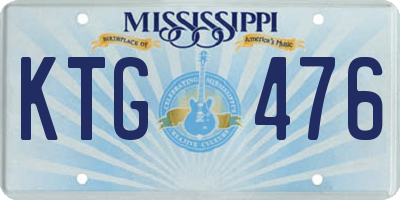 MS license plate KTG476