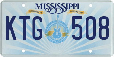 MS license plate KTG508