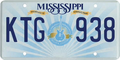 MS license plate KTG938