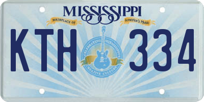 MS license plate KTH334