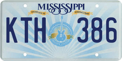 MS license plate KTH386
